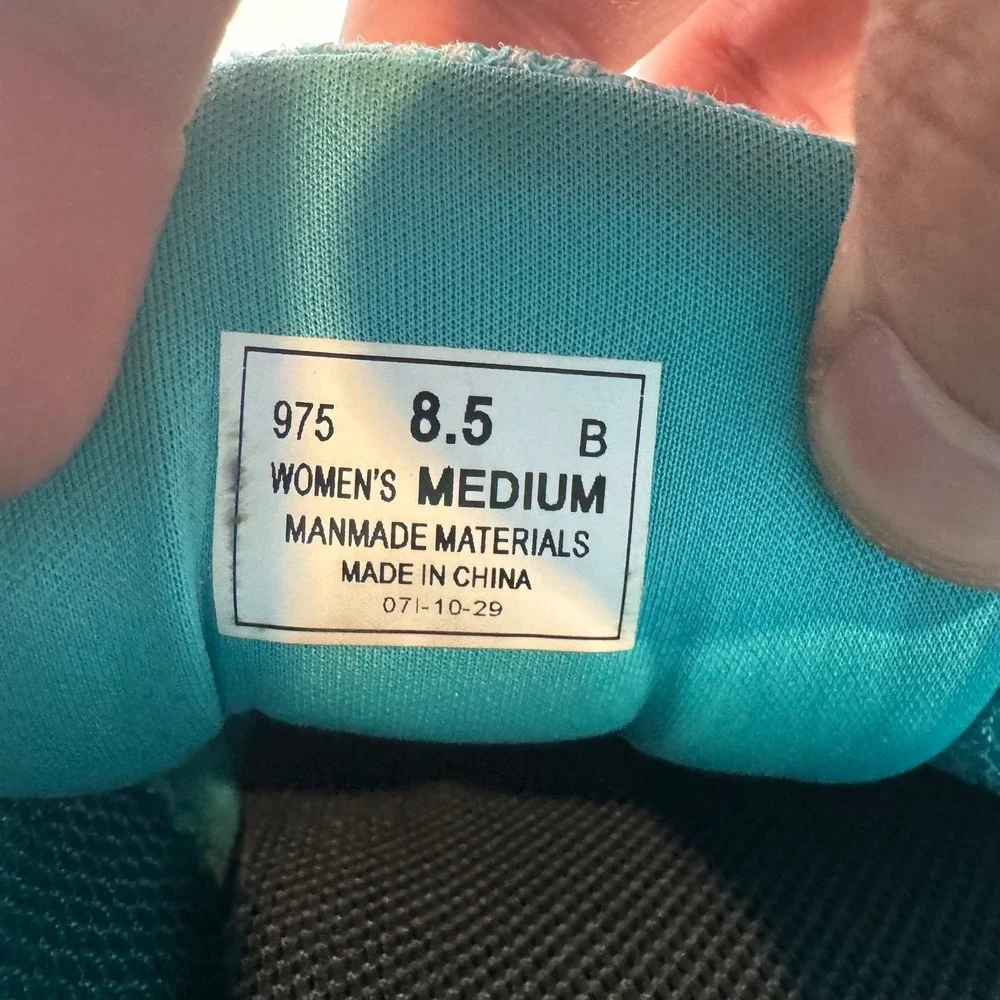 Orthofeet BioFit 975 Women Silver Teal Orthopedic Walking Shoes Size 8.5 B